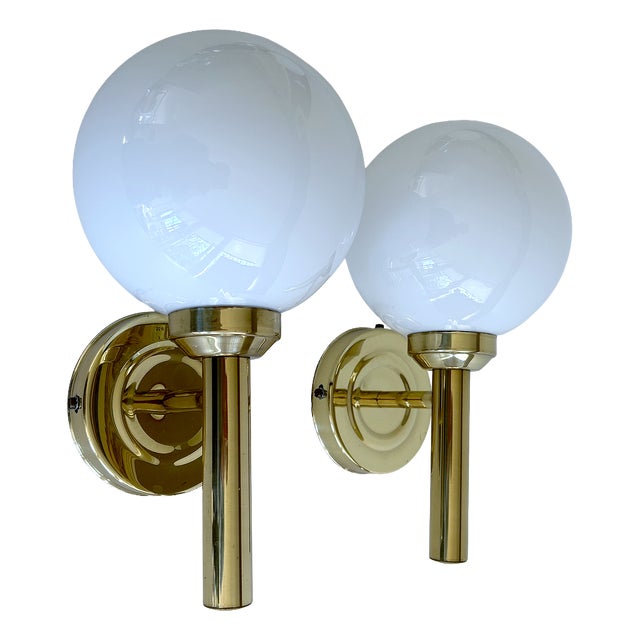 Danish Glass Sconces from Abo Randers, 1960s, Set of 2 For Sale
