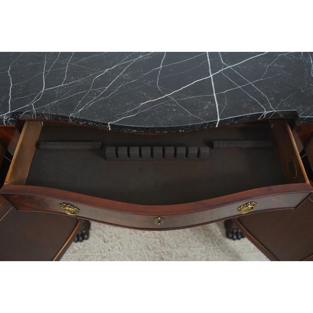 Henredon Henredon Marble Top Mahogany Sideboard Server For Sale - Image 4 of 18