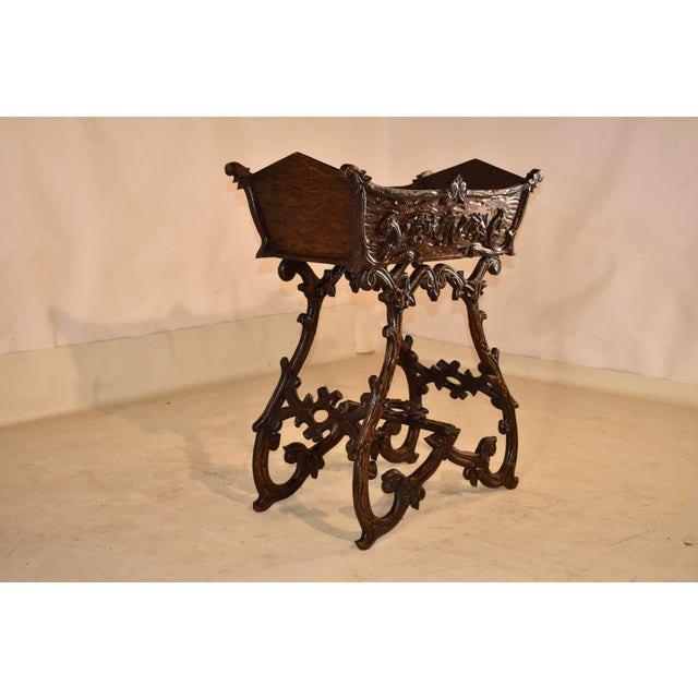 Rustic European 19th Century Black Forest Carved Planter on Stand For Sale - Image 3 of 11