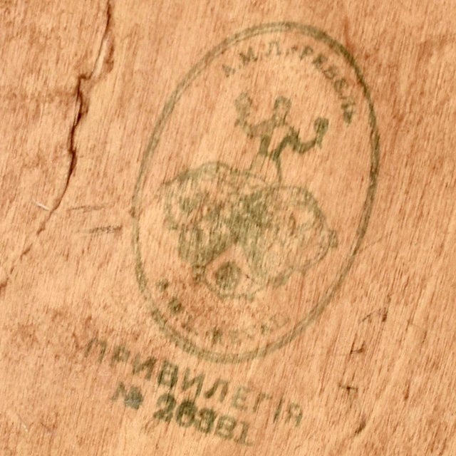 Beautiful antique hat box made from birch plywood. This box dates from the 1910s and was likely made by the Estonian...