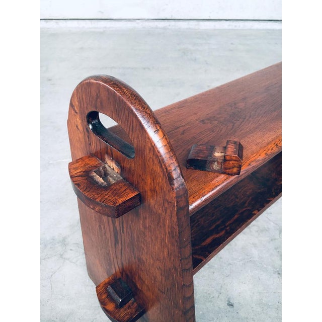 Handcrafted Jointed Two Tier Side Table, France, 1950s For Sale - Image 6 of 18