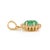 Vintage Inspired Emerald & Diamond Halo Sunburst Pendant in 14k Yellow Gold For Sale - Image 9 of 16