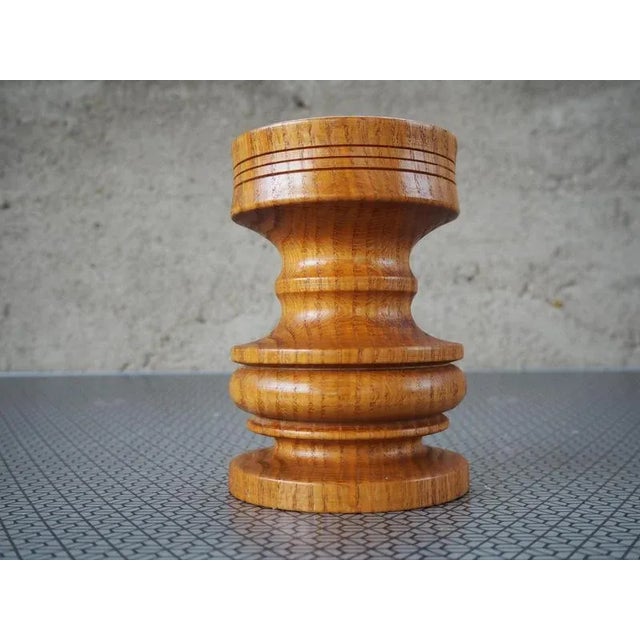 Mid-Century Modern Mid-Century Wooden Candleholder, Europe, 1960s For Sale - Image 3 of 13