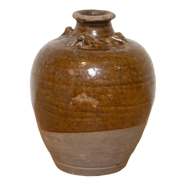 Aged Wine Stoneware Vessel For Sale