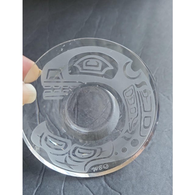 Indigenous Wade Baker Etched Crystal For Sale In San Francisco - Image 6 of 9
