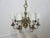 Vintage Brass Quality Williamsburg Federal Hanging Chandelier For Sale - Image 4 of 11