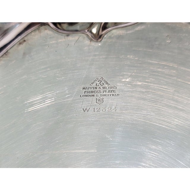 Large Sheffield English Mappin & Webb Silverplate Serving Tray c.1860s For Sale - Image 12 of 13