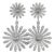 18k White Gold 13.00ctw Round Cut Diamond Sunburst Double Eschle Dangle Earrings, Pair For Sale