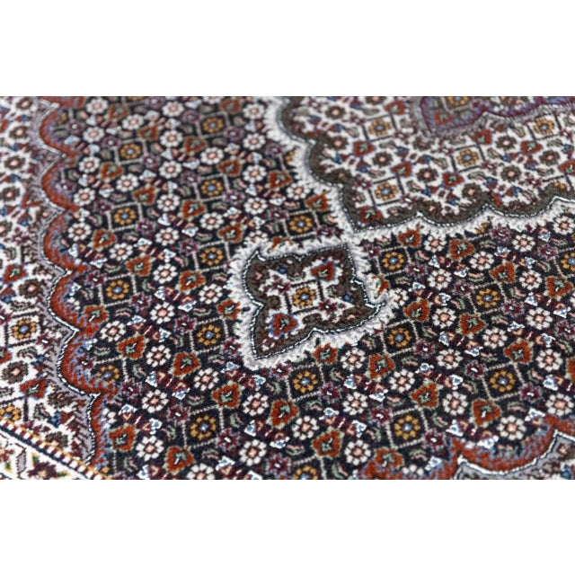 Brown Middle Eastern Hand-Knotted Rug with Tabriz Medallion Mahi Fish Pattern For Sale - Image 8 of 14