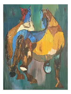 Alfred Rogoway, Figurative Composition, 1960, Oil Painting