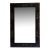 Vintage Scandinavian Style Hand-Painted Rosemaling Black & Floral Wall Mirror - 36" For Sale