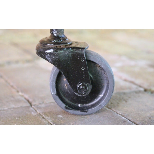 Circa 1980s Wrought Iron Bar Cart by Russell Woodard For Sale - Image 9 of 9