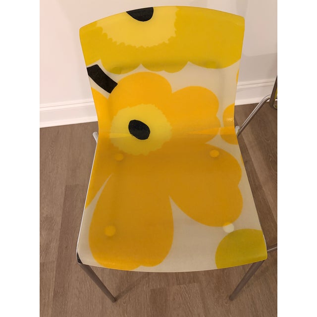 Mid-Century Modern Vintage Finnish Piippo Chairs – Marimekko-Inspired Unikko Pattern – Scandinavian Modern For Sale - Image 3 of 7
