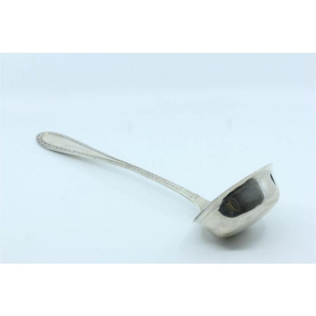 Silver Soup Ladle with Handle Grooves For Sale - Image 4 of 6