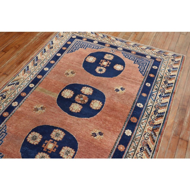 Orange Antique Khotan- 4'4" X 6'2" For Sale - Image 8 of 8