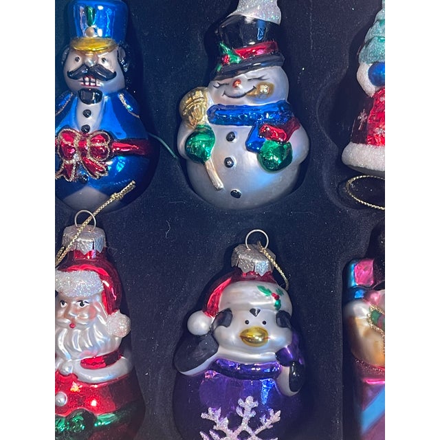 Red 32 Vintage Museum Thomas Pacconi Christmas Ornaments in Wood Box 3 Layers For Sale - Image 8 of 12