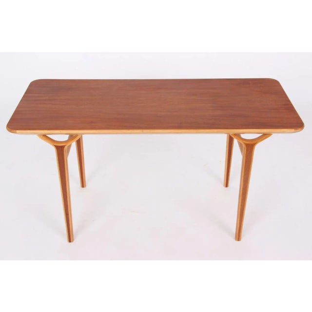 Danish Teak and Mahogany Coffee Table by Peter Hvidt & Orla Mølgaard-Nielsen for Fritz Hansen, 1960s For Sale - Image 3 of 10