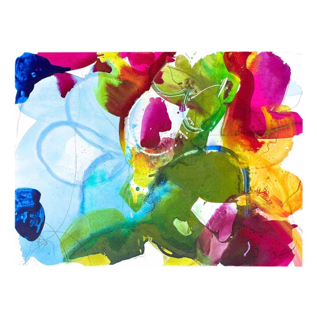 Liz Barber, Bright Blooms 4, Mixed Media on Canvas, 2023 For Sale