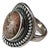 Vintage Agate Sterling Ring With Rope Detail (Size 8.75) For Sale