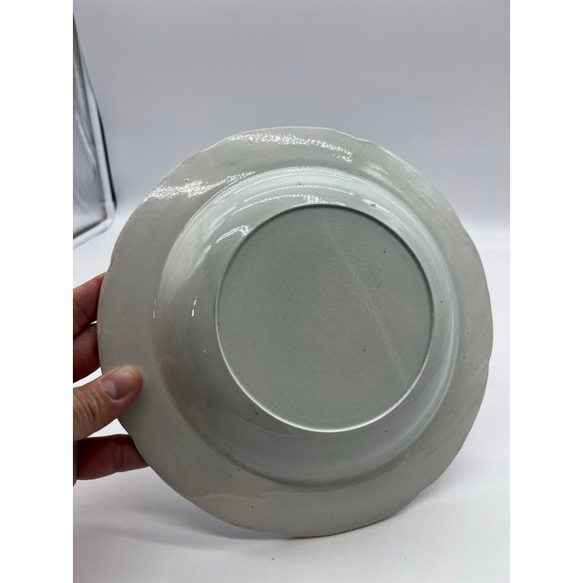 Antique Pearlware Blue Transferware Decorated Soup Bowl by Spode, “Rome/Tiber” Pattern, Circa 1820’s For Sale - Image 9 of 12