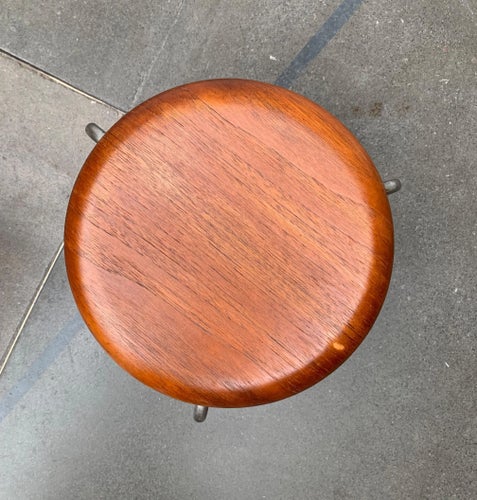 スツール Arne Jacobsen 3170 Teak FRITZ HANSEN Dot Stool 3170 in Teak by Arne Jacobsen for Fritz Hansen, 1965