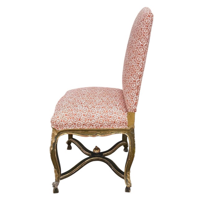 Antique 18 C Louis XIV Style Giltwood Side Chair - 1 of 2 For Sale - Image 4 of 6