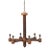 1940s Charles Dudouyt French Carved Wood Chandelier For Sale