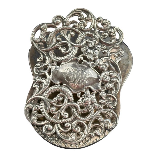Antique Art Nouveau Sterling Silver Sea Serpent Paper Clip, Unger Brothers For Sale