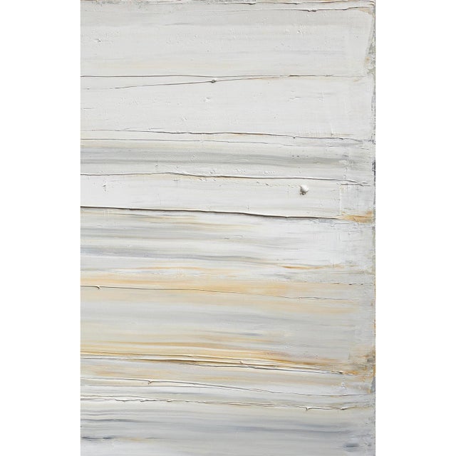 Textile 40" by 70" Original Abstract Landscape Painting 'Pacific Palissades' (Los Angeles, Malibu Beach, California), Oil on Canvas / Color Fields For Sale - Image 7 of 7