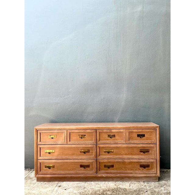 Vintage Brass Handle Campaign Dresser For Sale - Image 12 of 12