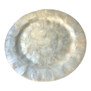 1960s Coastal Capiz Shell Platter For Sale