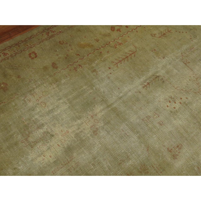Textile 19th Century Distressed Turkish Oushak - 10'5" x 11' For Sale - Image 7 of 11