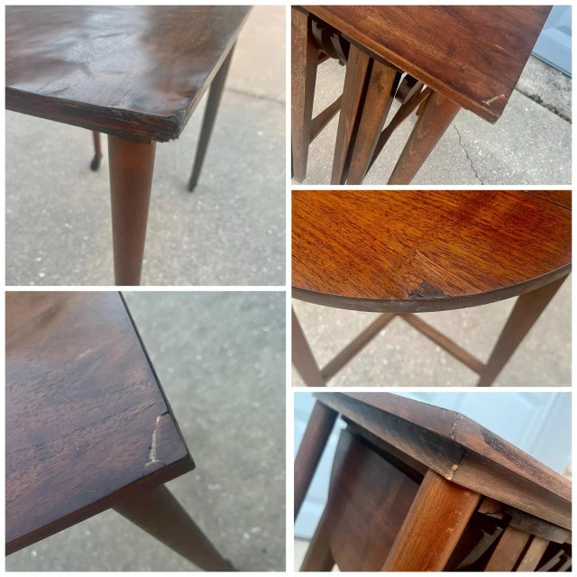 Vintage Nesting Side Tables | in the Style of Poul Hundevad For Sale - Image 12 of 12