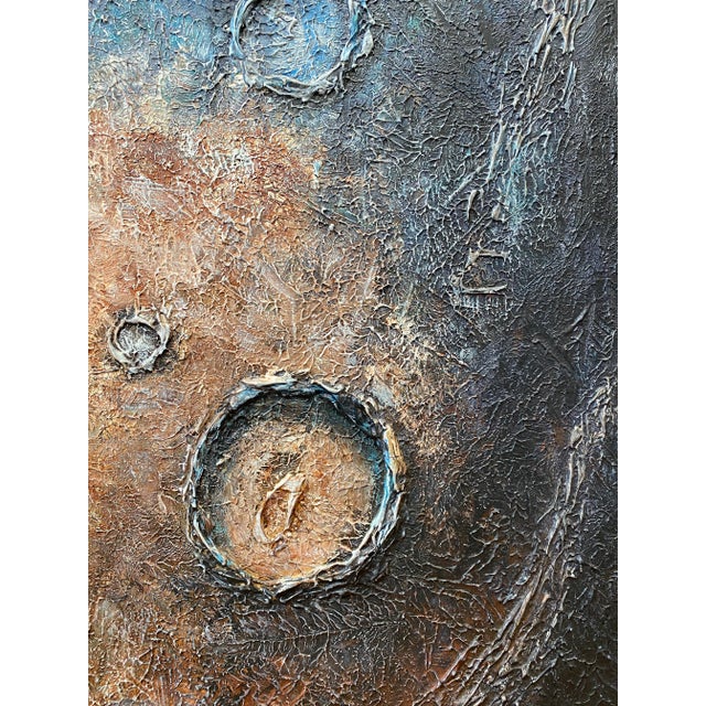Mid Century Modern "Craters of the Moon" Original Oil Painting by Duffy C.1969 For Sale In San Francisco - Image 6 of 13