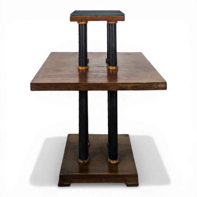 Modern Tiered Side Table in Wood For Sale