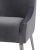 Beatrix Grey Velvet Side Chair with Silver Legs For Sale - Image 4 of 7