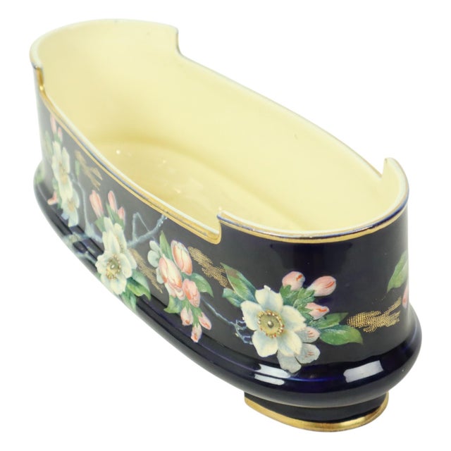 Antique Floral Art Nouveau Taiping Flowerpot from Villeroy & Boch, 1890s For Sale - Image 9 of 18