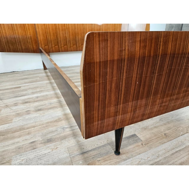 Mid-Century Walnut Double Bed, 1960 For Sale - Image 14 of 18