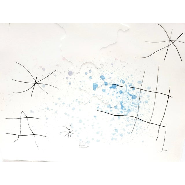 Joan Miro - L'Issue Dérobée - Original Aquatint 1974 Dimensions: 36 x 54 cm Edition: 220 Jacques Dupin, L'Issue Dérobée,...