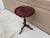 Baker Furniture Company Vintage Georgian Embossed Red Leather Top Mahogany Side Table For Sale - Image 4 of 10