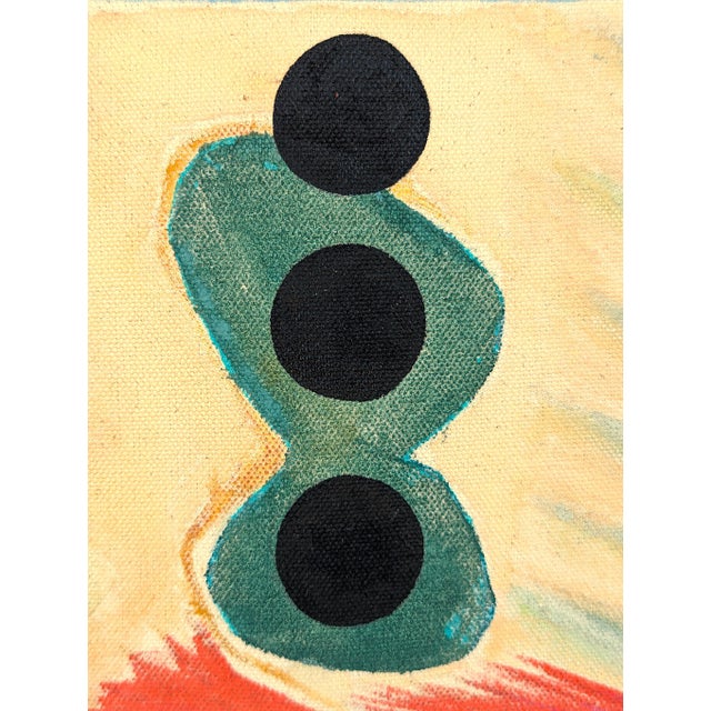 Textile 2022 "Dot Dot" Contemporary Colorful Abstract Mixed Media Interior Space Painting by Jessica Simorte For Sale - Image 7 of 8