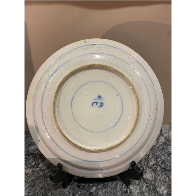 Early 19th Century 18th-19th Century Hand Painted Delft Platter For Sale - Image 5 of 7