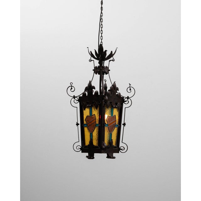 Metal Mid 20th Century Belgium Gothic Bronze Metal Candelabras For Sale - Image 7 of 11