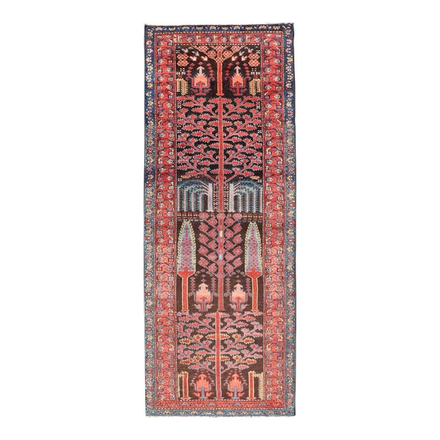 Antique Persian Bakhtiari Runner With a Rare Tree Design by Keivan Woven Arts For Sale