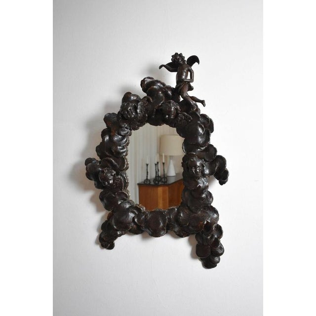 Baroque mirror, XVIIth c. Height: 93 cm - 36.61 in Length: 66 cm - 25.98 in Width: 5 cm - 1.97 in