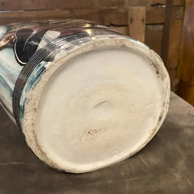 1950s Mid-Century Modern Ceramic Italian Umbrella Stand For Sale - Image 12 of 13