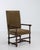 19th Century Louis XIII Style Wooden Throne Chair with Upholstery Mustard For Sale - Image 12 of 15