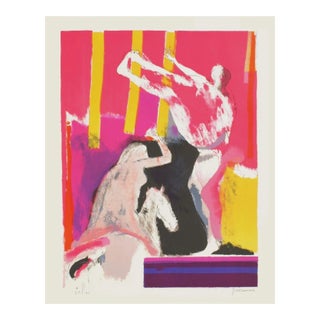 1970s Paul Guiramand Acrobates Lithograph For Sale