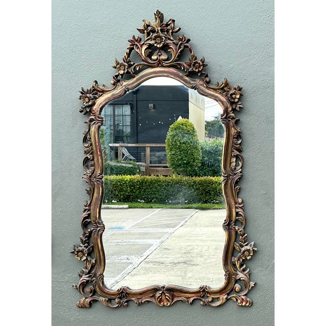 Vintage Ornate Carved Mirror For Sale - Image 11 of 12