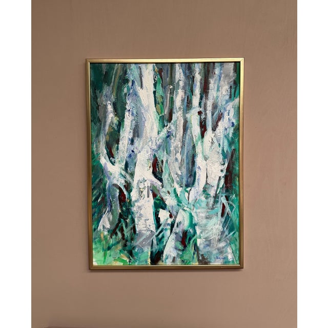 Kurt Dejmo, Mountain Forest White, 1997, Oil on Canvas, Framed For Sale - Image 11 of 18